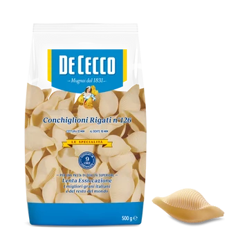 De Cecco Conchiglioni Rigati Nagy kagyló olasz durum száraztészta 500g