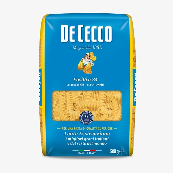 De Cecco Fusilli olasz durum száraztészta 500g