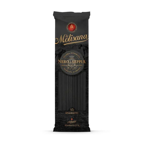 La Molisana Spaghetti Nero fekete olasz száraztészta 500g